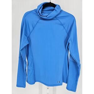 Under Armour Women's Sz L ColdGear Infrared Funnel Neck Top in a water blue